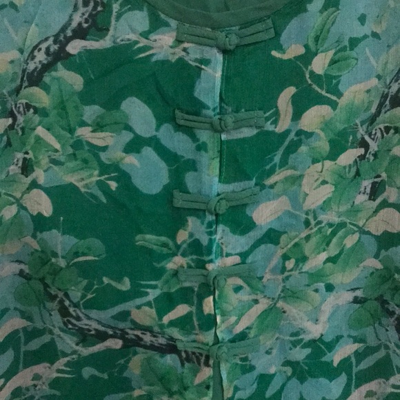 Brand new. Green Floral-print Midi dress - Picture 2 of 5